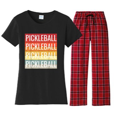 Pickleball Vintage Sunshine Design A Sports Lover Women's Flannel Pajama Set