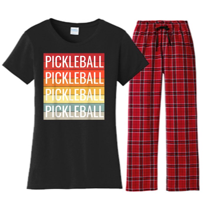 Pickleball Vintage Sunshine Design A Sports Lover Women's Flannel Pajama Set