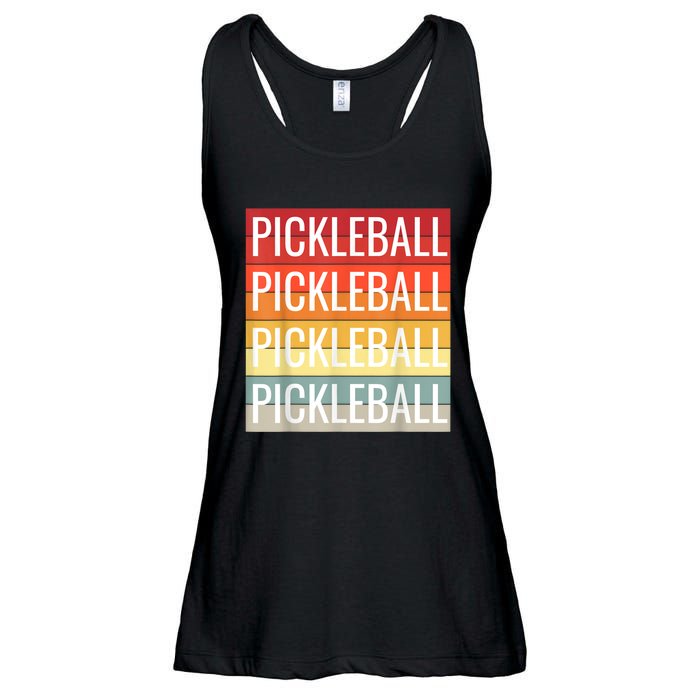 Pickleball Vintage Sunshine Design A Sports Lover Ladies Essential Flowy Tank