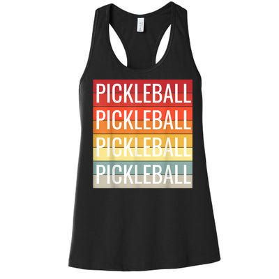 Pickleball Vintage Sunshine Design A Sports Lover Women's Racerback Tank