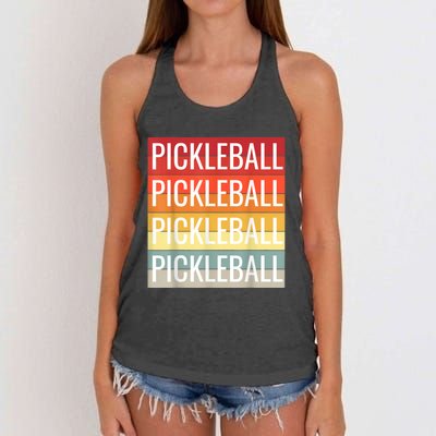 Pickleball Vintage Sunshine Design A Sports Lover Women's Knotted Racerback Tank