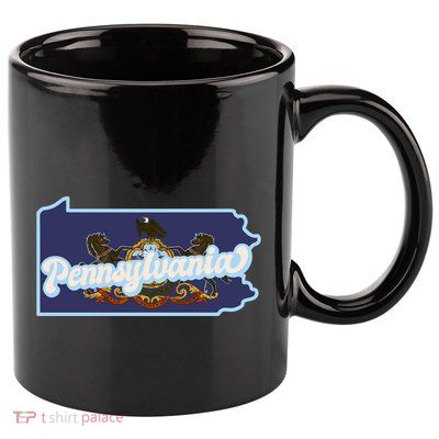 Pennsylvania Vintage State Flag Logo 11oz C Handle Ceramic Mug