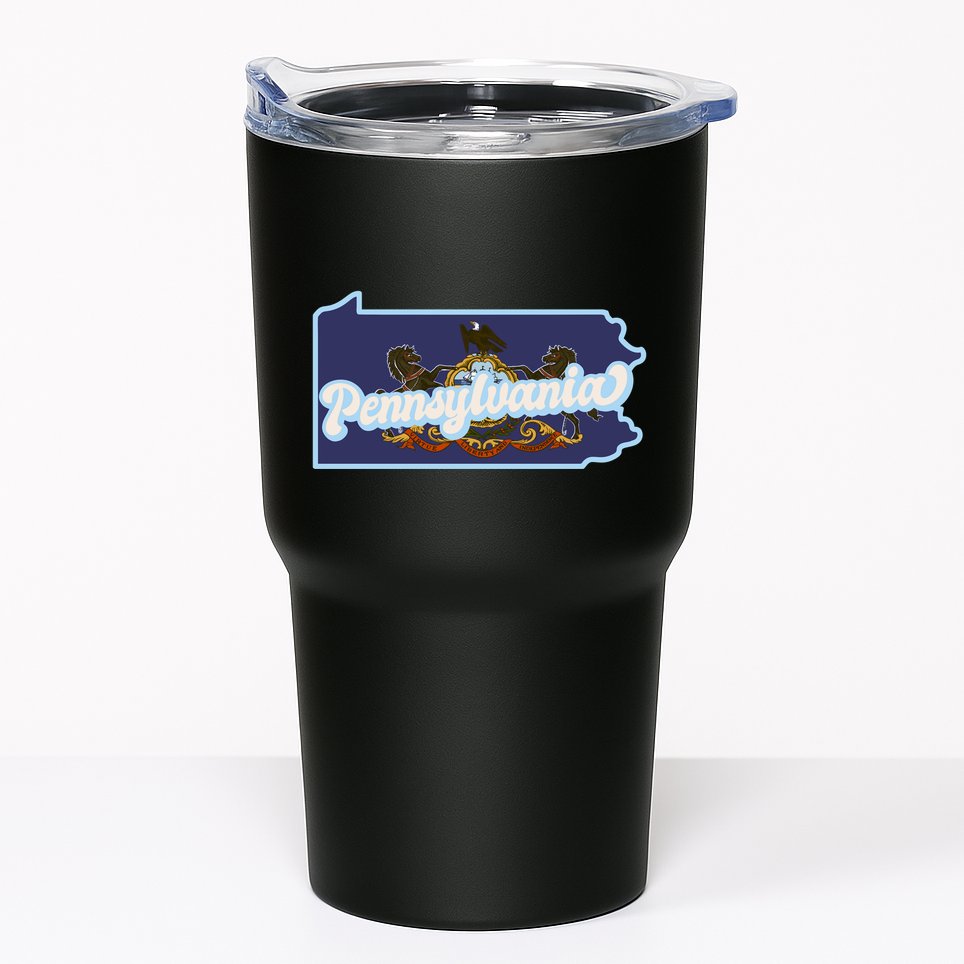 Pennsylvania Vintage State Flag Logo Tumbler