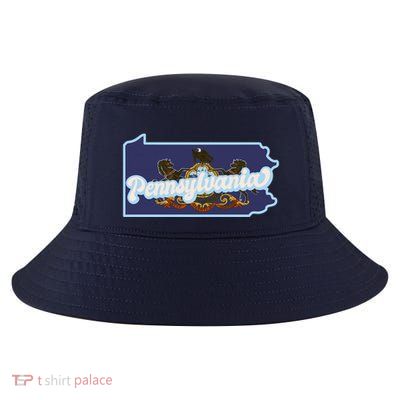Pennsylvania Vintage State Flag Logo Cool Comfort Performance Bucket Hat