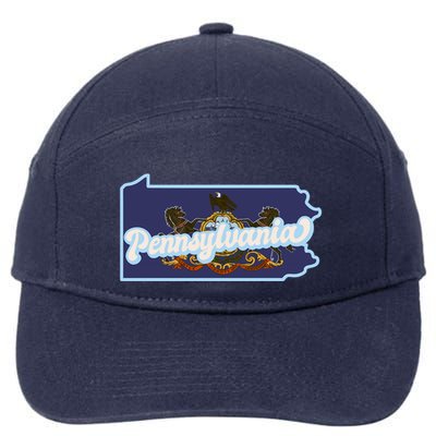Pennsylvania Vintage State Flag Logo 7-Panel Snapback Hat