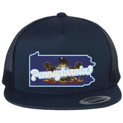 Pennsylvania Vintage State Flag Logo Flatbill Hat