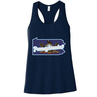 Pennsylvania Vintage State Flag Logo Womens Tank Top