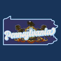 Pennsylvania Vintage State Flag Logo Baby Bodysuit