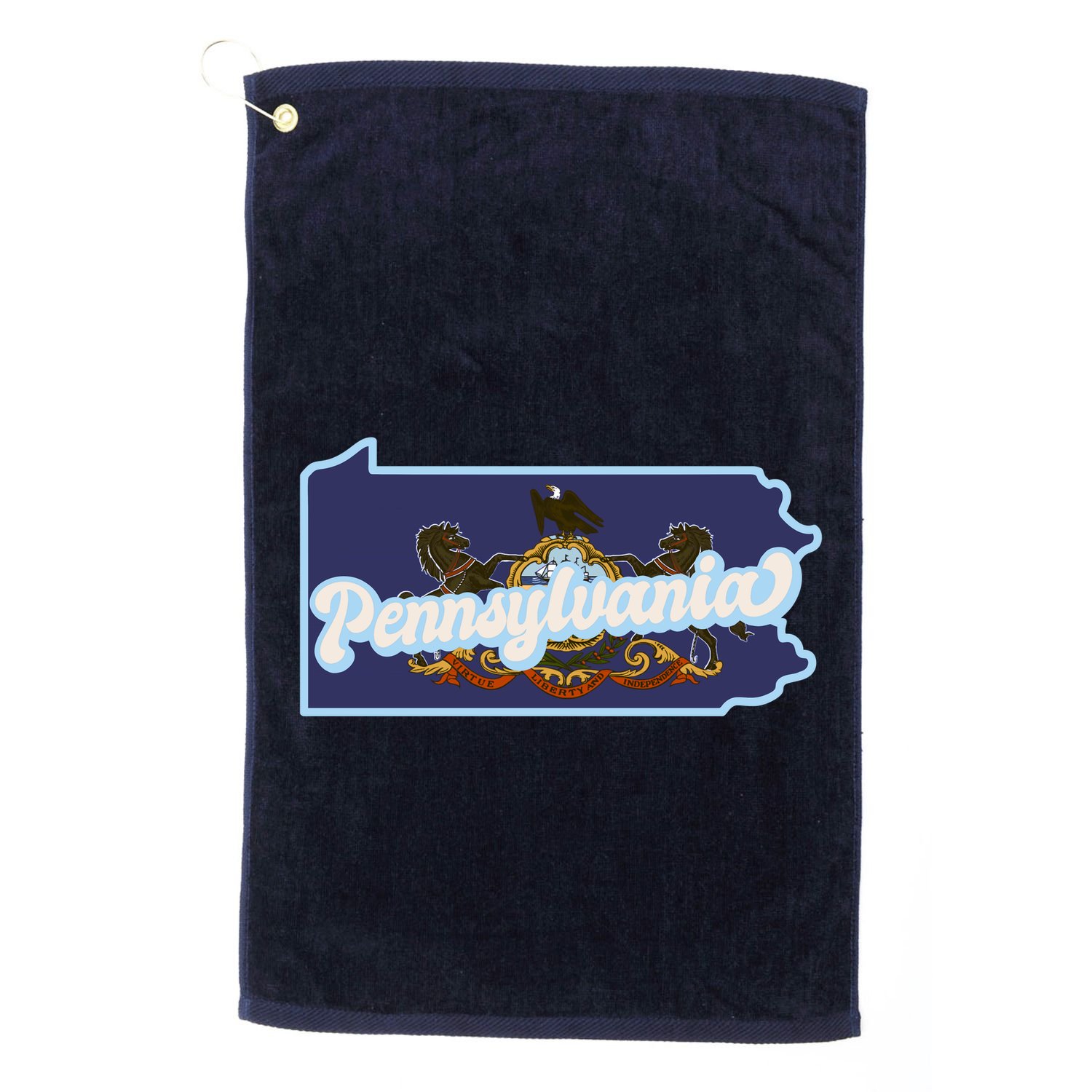 Pennsylvania Vintage State Flag Logo Golf Towel