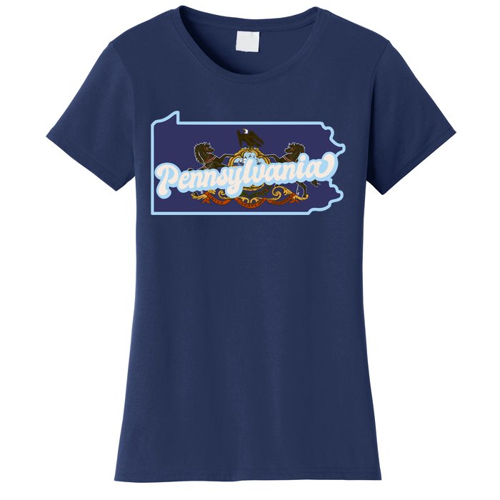 Pennsylvania Vintage State Flag Logo Women's T-Shirt