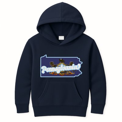 Pennsylvania Vintage State Flag Logo Kids Hoodie