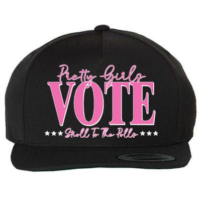 Pretty Vote Stroll To The Polls Voting Design Wool Snapback Cap