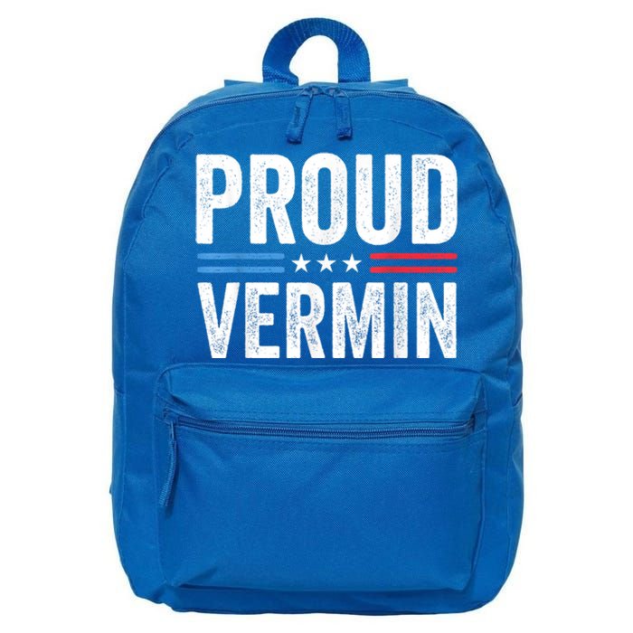 Proud Vermin Simple Word Text Only Vintage Distress 16 in Basic Backpack