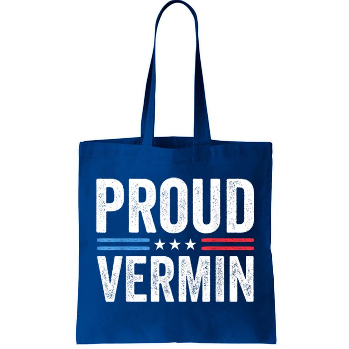 Proud Vermin Simple Word Text Only Vintage Distress Tote Bag