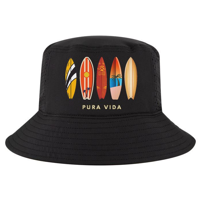 Pura Vida Surfboards Costa Rica Surfing Cool Comfort Performance Bucket Hat