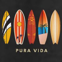 Pura Vida Surfboards Costa Rica Surfing Cool Comfort Performance Bucket Hat