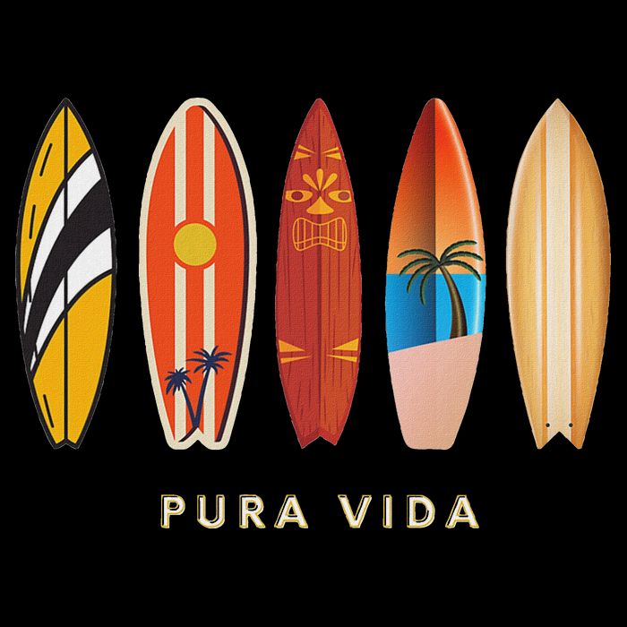Pura Vida Surfboards Costa Rica Surfing Cooling Performance Crew T-Shirt
