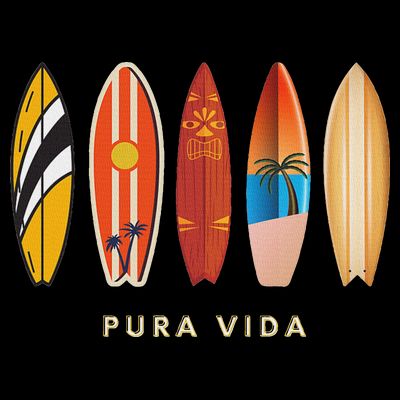 Pura Vida Surfboards Costa Rica Surfing T-Shirt