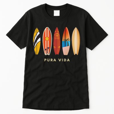 Pura Vida Surfboards Costa Rica Surfing Tall T-Shirt