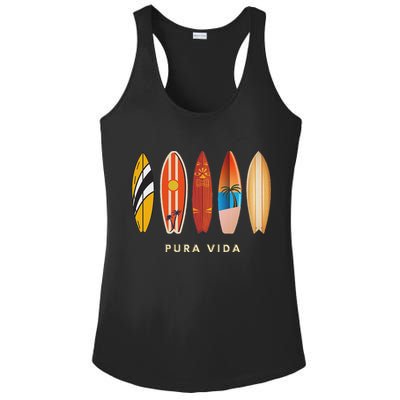 Pura Vida Surfboards Costa Rica Surfing Ladies PosiCharge Competitor Racerback Tank