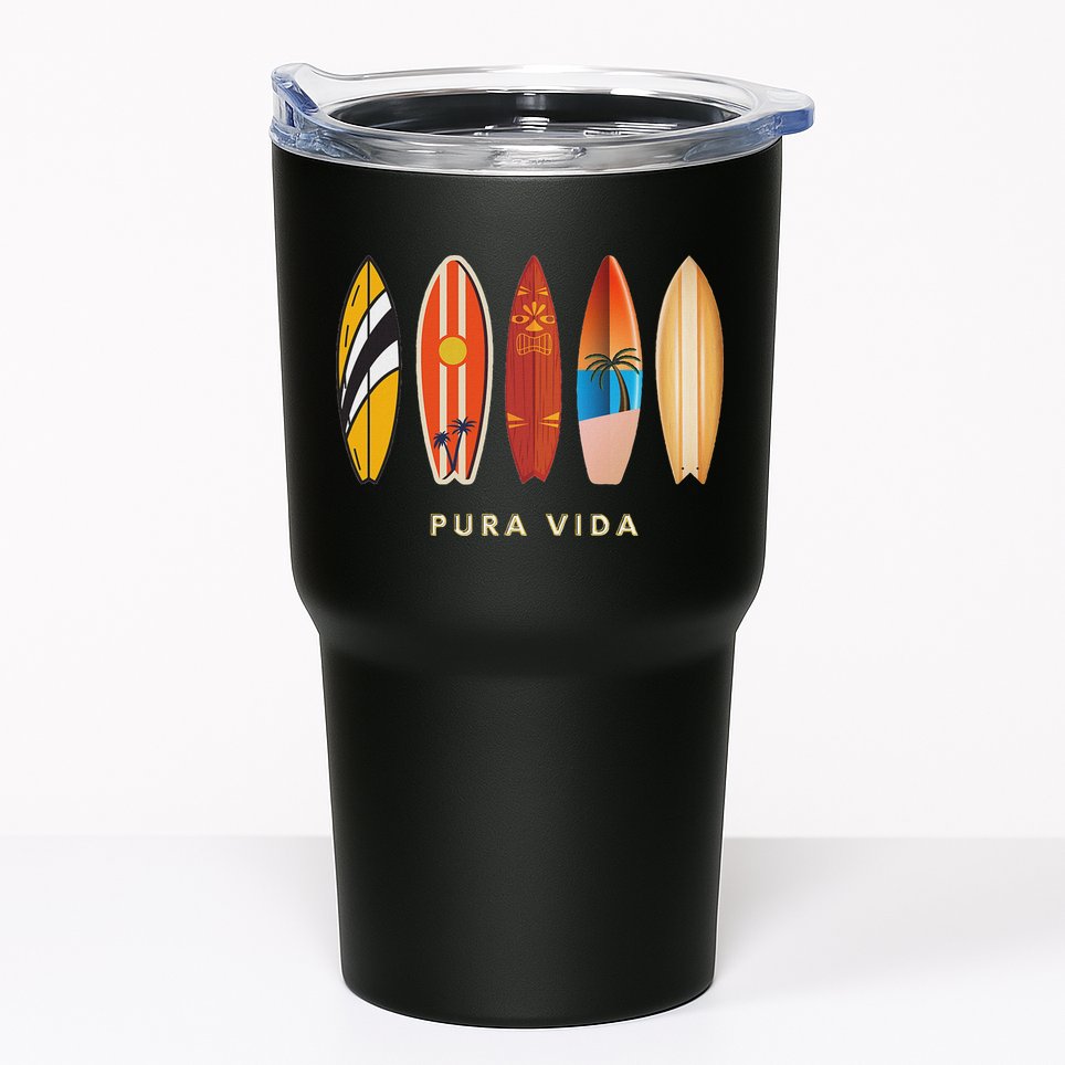 Pura Vida Surfboards Costa Rica Surfing Tumbler