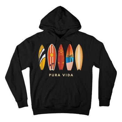 Pura Vida Surfboards Costa Rica Surfing Tall Hoodie