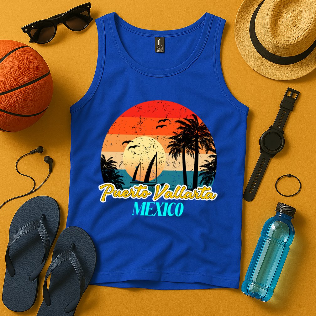 Puerto Vallarta Souvenirs Mexico Vacation Vacay Mode Great Gift Tank Top