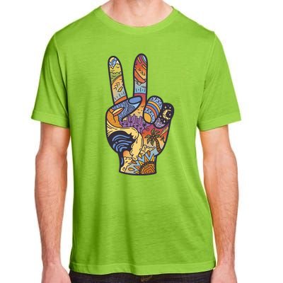 Paradise Vacation Travel Peace Sign Adult ChromaSoft Performance T-Shirt