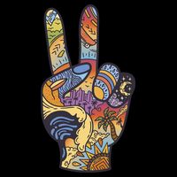 Paradise Vacation Travel Peace Sign Performance Shirt