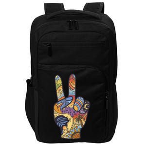 Paradise Vacation Travel Peace Sign Impact Tech Backpack