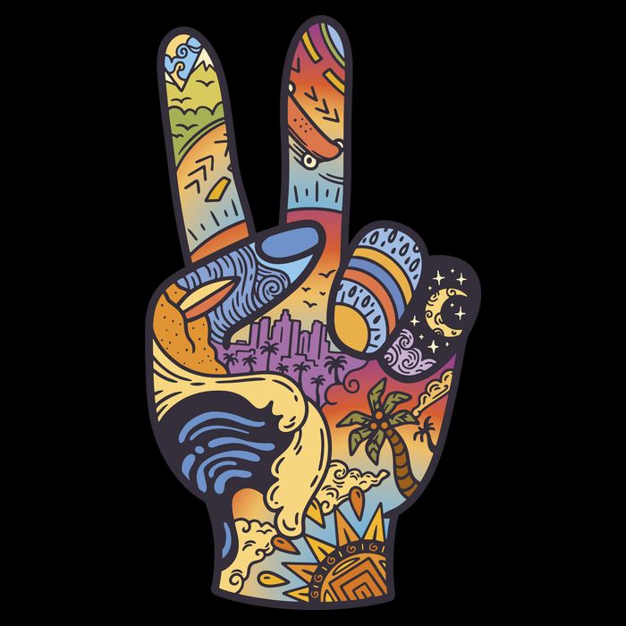 Paradise Vacation Travel Peace Sign Backpack