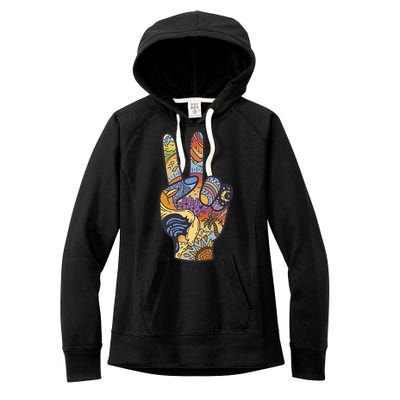 Paradise Vacation Travel Peace Sign Women's Fleece Hoodie