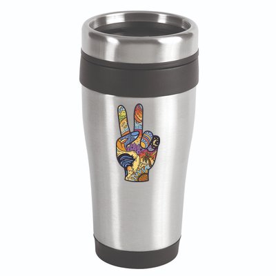 Paradise Vacation Travel Peace Sign 16oz Travel Tumbler