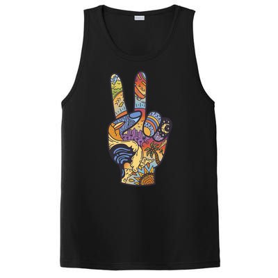 Paradise Vacation Travel Peace Sign PosiCharge Competitor Tank