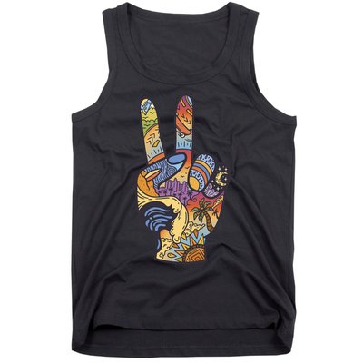 Paradise Vacation Travel Peace Sign Tank Top