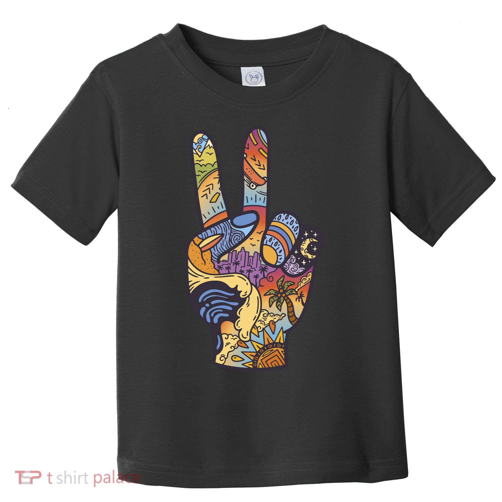 Paradise Vacation Travel Peace Sign Toddler T-Shirt