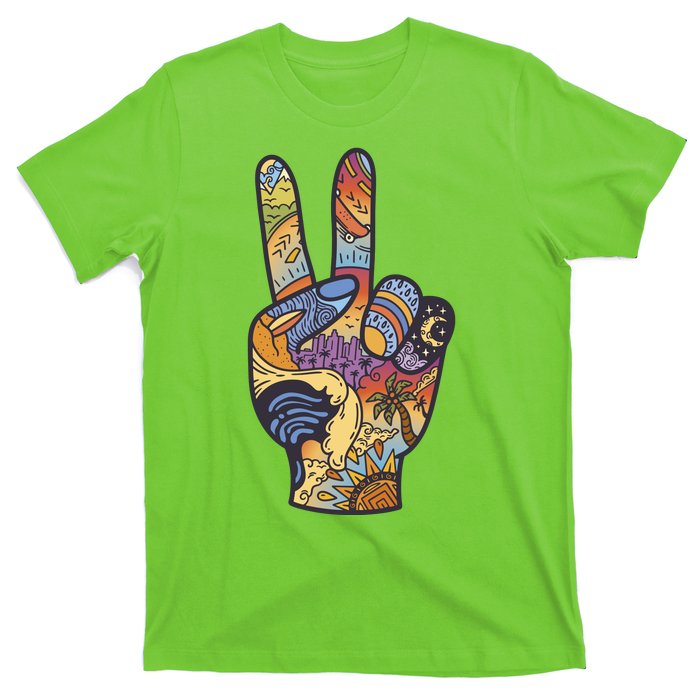 Paradise Vacation Travel Peace Sign T-Shirt