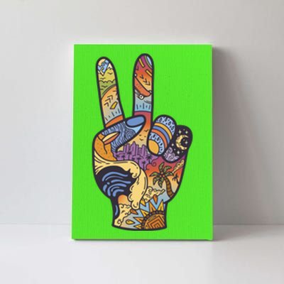 Paradise Vacation Travel Peace Sign Canvas