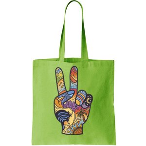 Paradise Vacation Travel Peace Sign Tote Bag