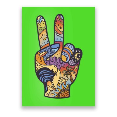 Paradise Vacation Travel Peace Sign Poster