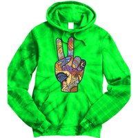 Paradise Vacation Travel Peace Sign Tie Dye Hoodie