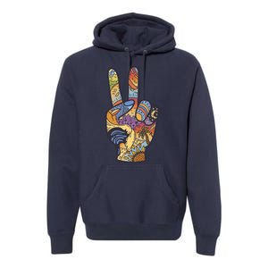 Paradise Vacation Travel Peace Sign Premium Hoodie