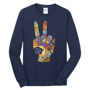 Paradise Vacation Travel Peace Sign Tall Long Sleeve T-Shirt