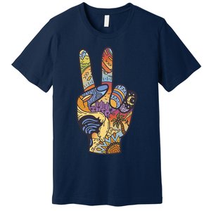 Paradise Vacation Travel Peace Sign Premium T-Shirt