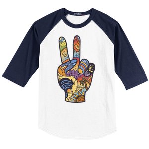 Paradise Vacation Travel Peace Sign Baseball Sleeve Shirt