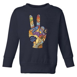 Paradise Vacation Travel Peace Sign Toddler Sweatshirt