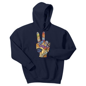 Paradise Vacation Travel Peace Sign Kids Hoodie