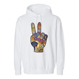 Paradise Vacation Travel Peace Sign Garment-Dyed Fleece Hoodie