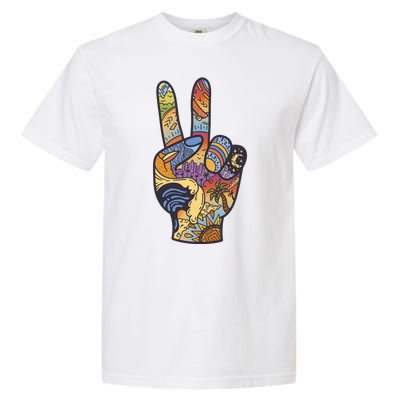 Paradise Vacation Travel Peace Sign Garment-Dyed Heavyweight T-Shirt