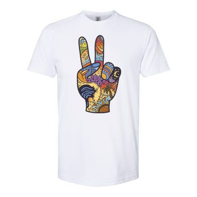 Paradise Vacation Travel Peace Sign Softstyle® CVC T-Shirt